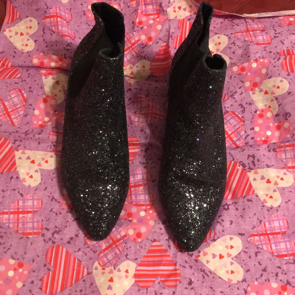 Glitter booties blackish